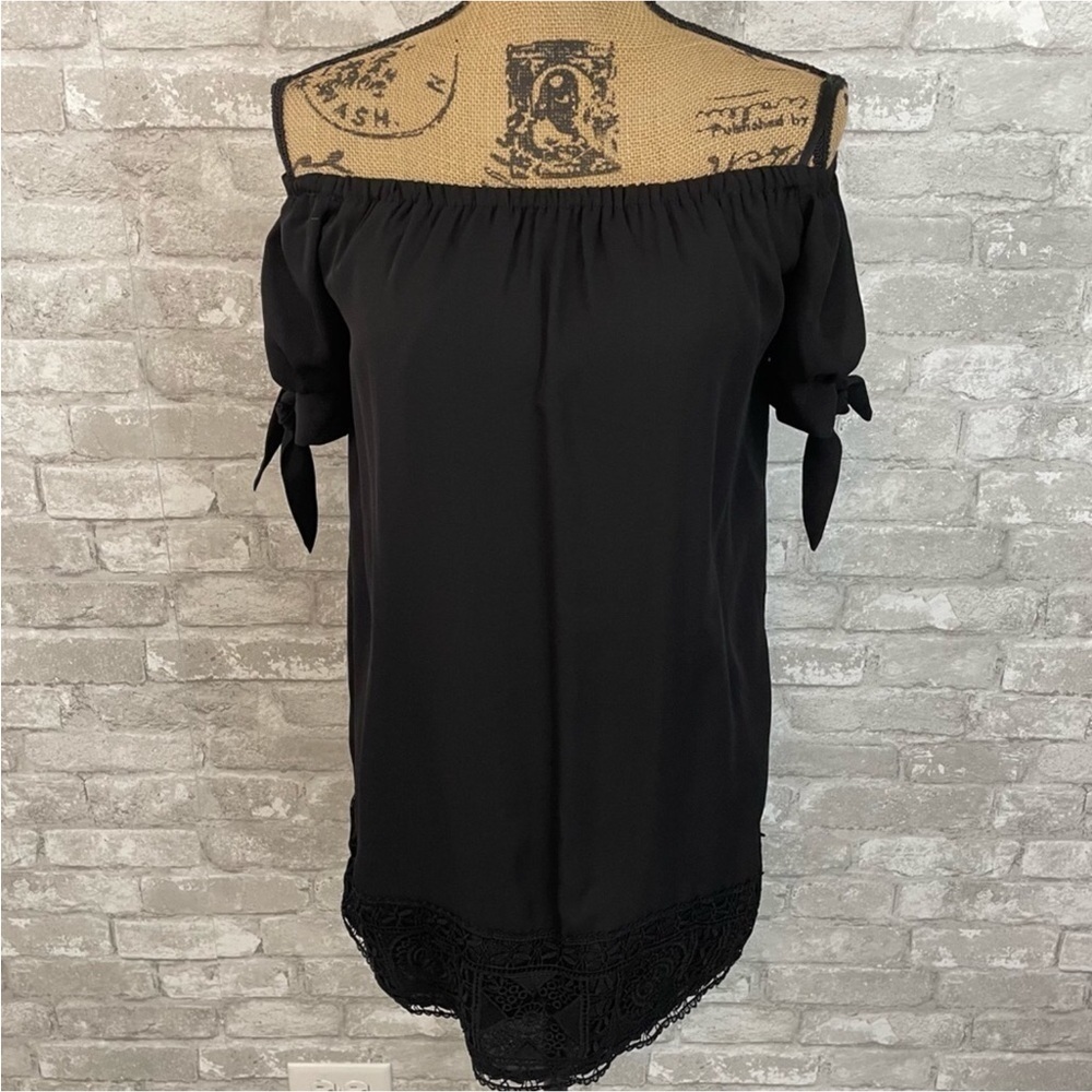 Lulus Moment In The Sun Black Lace Off-the-shoulder Dress - Picture 10 of 10
